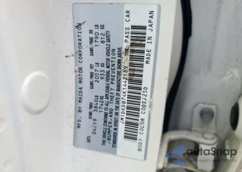 2019 Mazda Cx-3 Sport из США, поврежденный, VIN JM1DKDB74K1442189